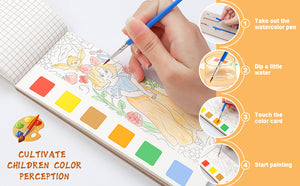 Wishluck's Set of 3 Compact Drawing Books with 6-Color Strip