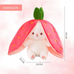 Soft Rabbit Plush: Adorable Bunny Stuffed Animal with Zipper