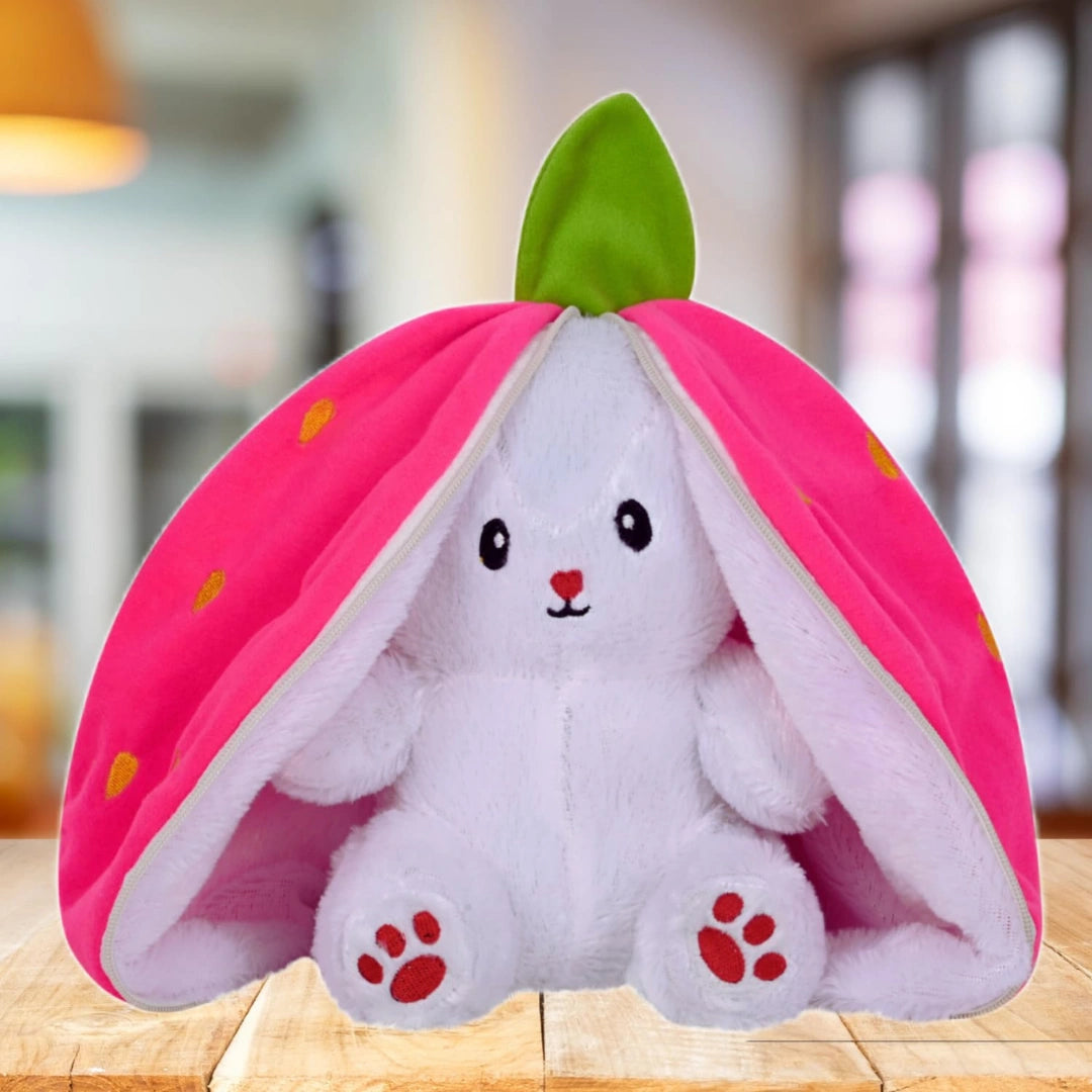 Buy Soft Rabbit Plush Toy Adorable Bunny Stuffed Animal with Zipper WishLuck