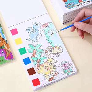 Wishluck's Set of 3 Compact Drawing Books with 6-Color Strip