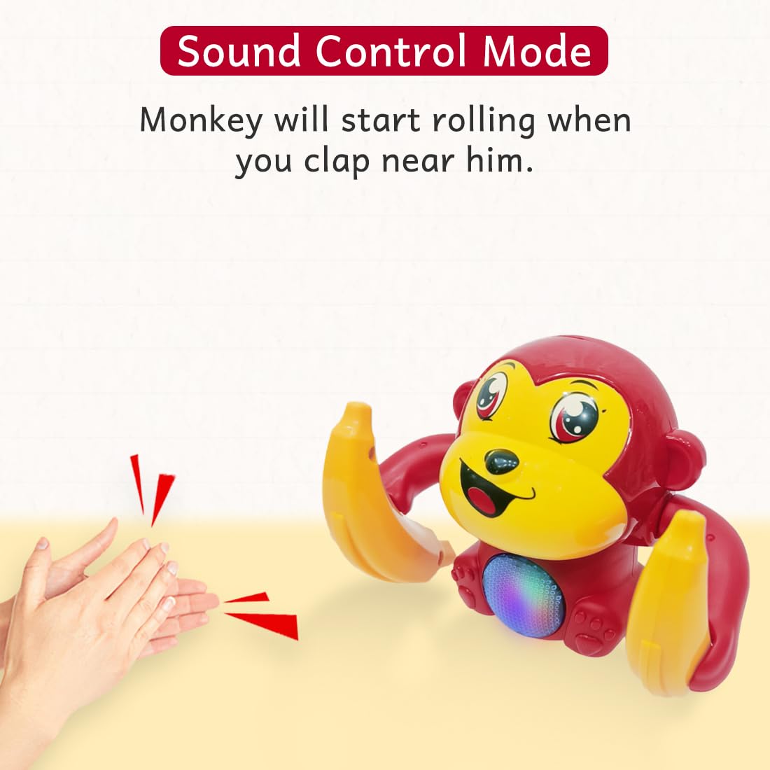 Tumbling Monkey Electric Musical Battery Operated Toys with Light and Music for Kids