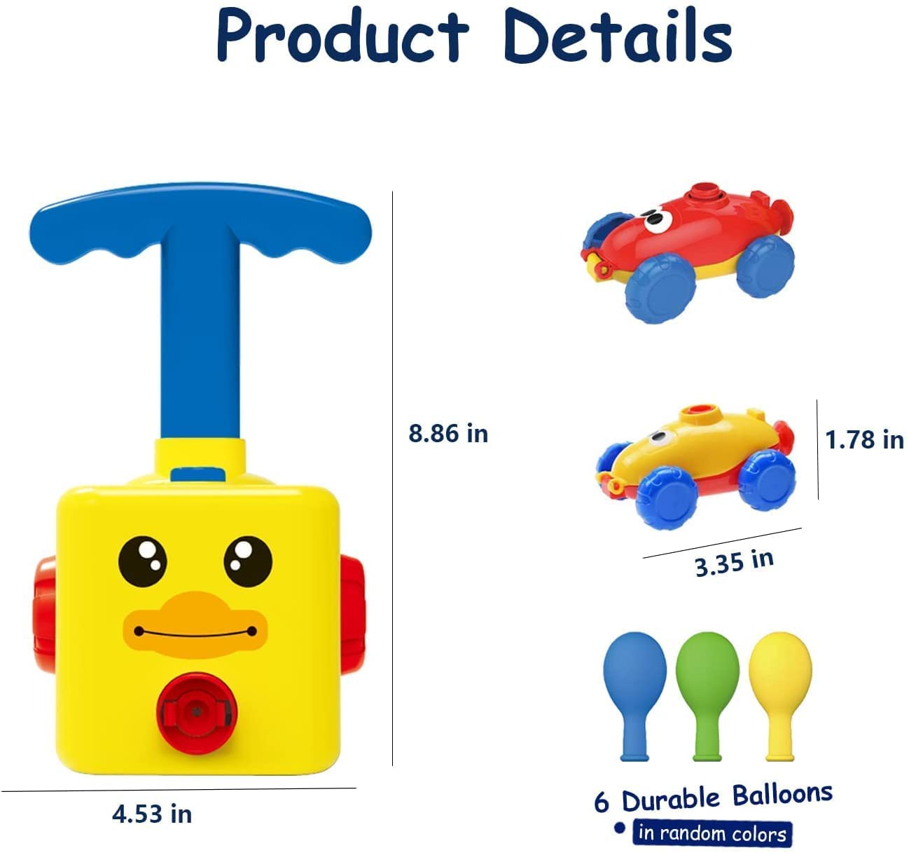 Monster Balloon Launcher Car Toy: Inflatable Air Pump