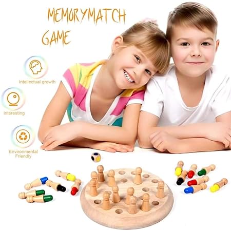 Wishluck's Wooden Memory Match Stick Chess