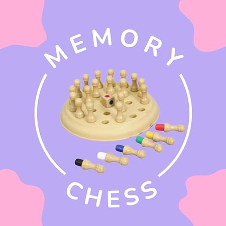 Wishluck's Wooden Memory Match Stick Chess