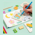 Kids Wooden Painting Stencil kit