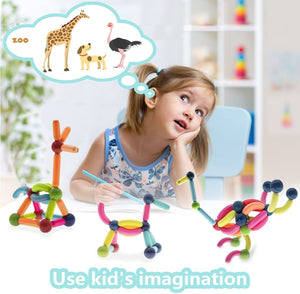 Wishluck's Magnetic Sticks Building Blocks For Kids