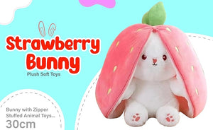 Soft Rabbit Plush: Adorable Bunny Stuffed Animal with Zipper