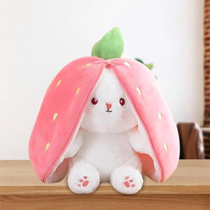 Soft Rabbit Plush: Adorable Bunny Stuffed Animal with Zipper