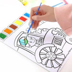 Wishluck's Set of 3 Compact Drawing Books with 6-Color Strip