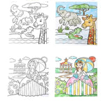 Wishluck's Set of 3 Compact Drawing Books with 6-Color Strip