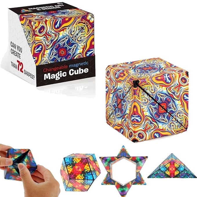 3D Magnetic Puzzle for 70+ Shapes!