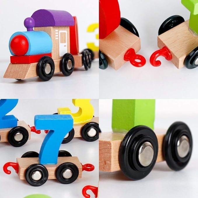 Wishluck's Educational Wooden Toy Train