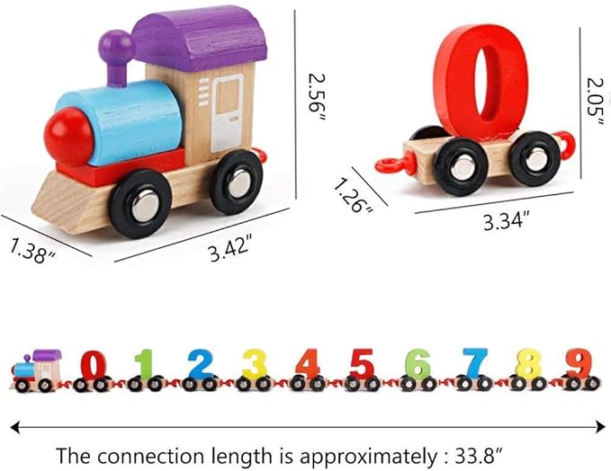 Wishluck's Educational Wooden Toy Train