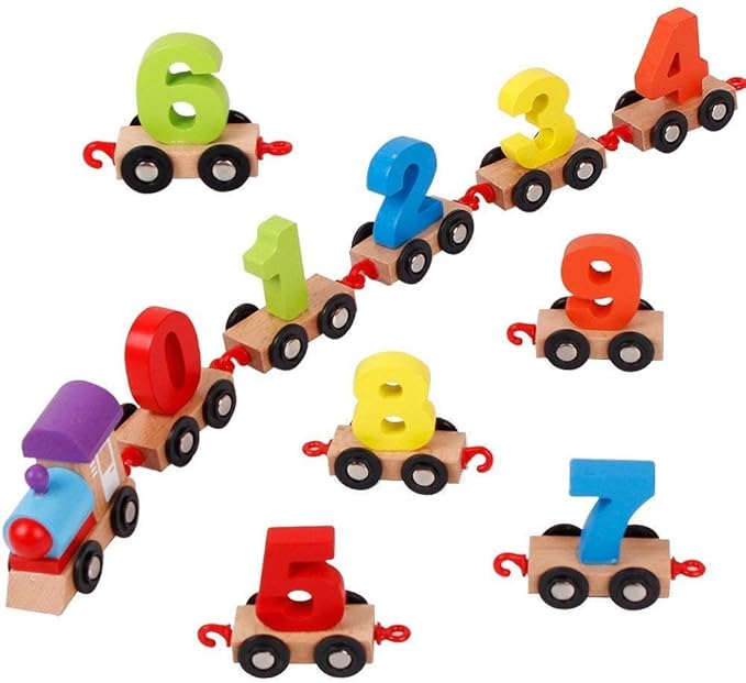 Wishluck's Educational Wooden Toy Train