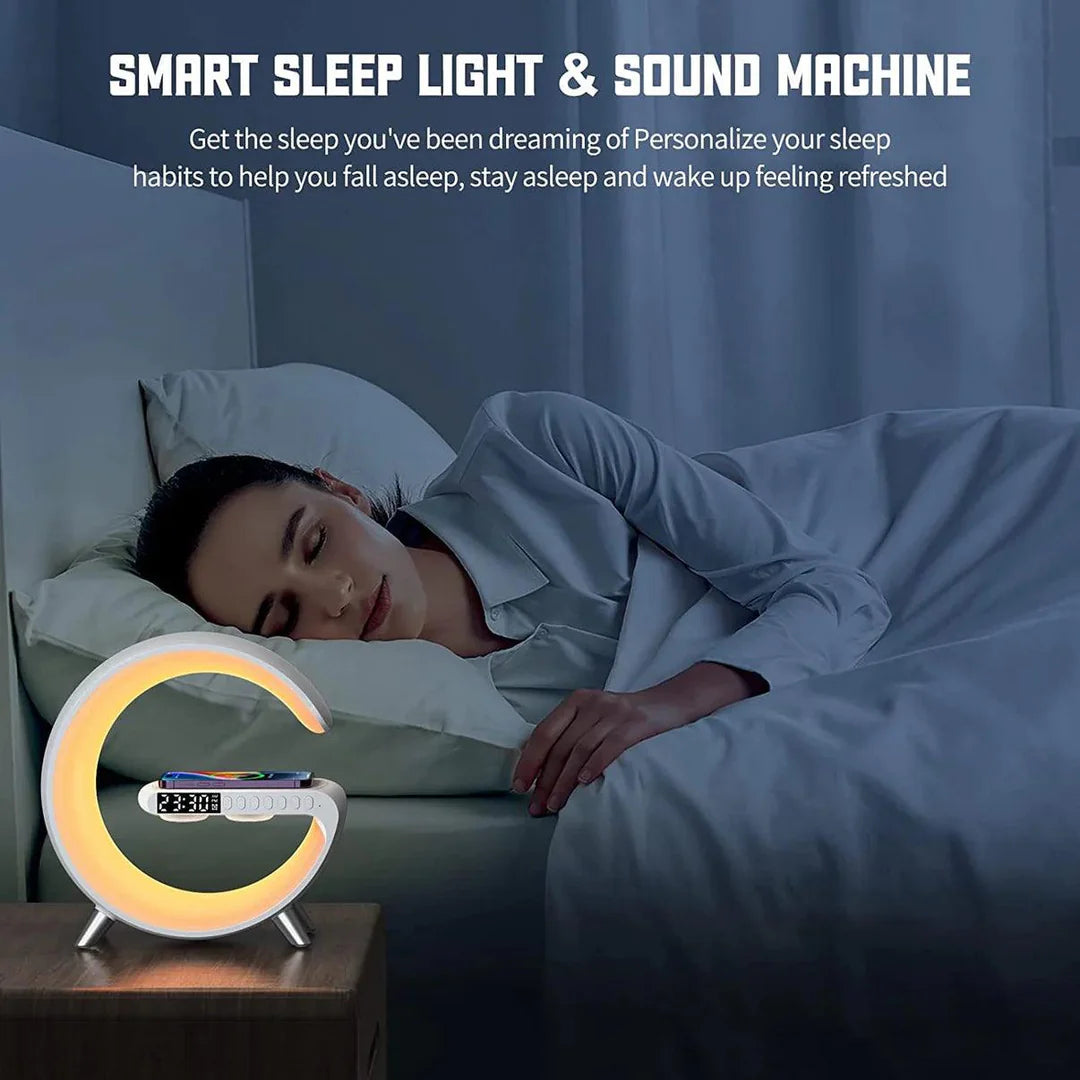 G INTELLIGENT LAMP WITH SPEAKER, CLOCK AND CHARGER