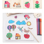 Kids Wooden Painting Stencil kit